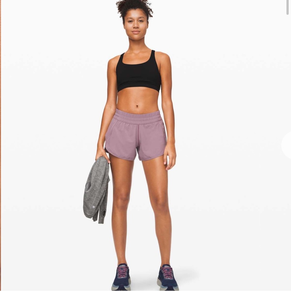 4 Lululemon Tracker Shorts V 4" inch Frosted Mulberry pinky purple running